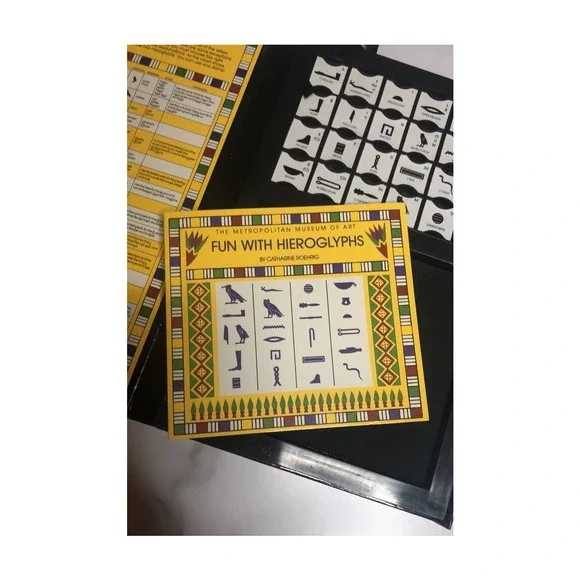 Metropolitan Museum of Art Hieroglyphic Stamp Kit set Vintage book Egyptian gift - Picture 7 of 16